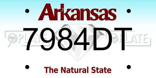 7984DT Arkansas License Plate