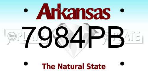7984PB Arkansas License Plate