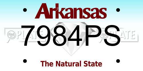 7984PS Arkansas License Plate