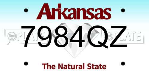 7984QZ Arkansas License Plate