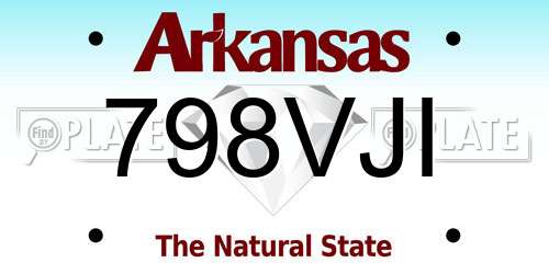 798VJI Arkansas License Plate