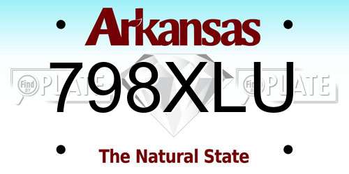 798XLU Arkansas License Plate
