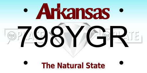 798YGR Arkansas License Plate