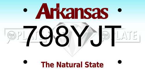 798YJT Arkansas License Plate