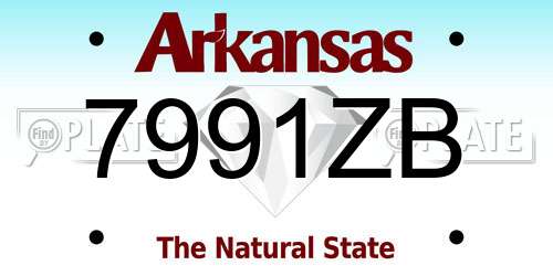 7991ZB Arkansas License Plate