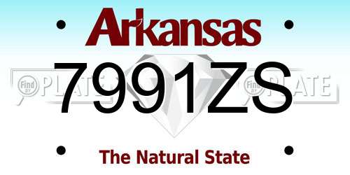 7991ZS Arkansas License Plate