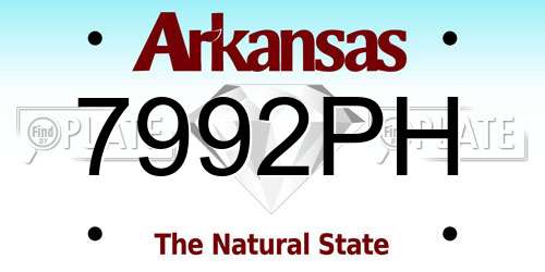 7992PH Arkansas License Plate