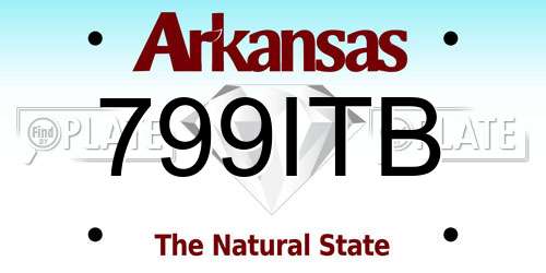 799ITB Arkansas License Plate