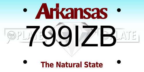 799IZB Arkansas License Plate