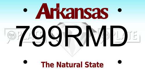 799RMD Arkansas License Plate