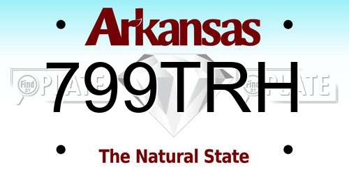 799TRH Arkansas License Plate