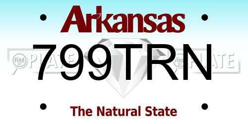 799TRN Arkansas License Plate