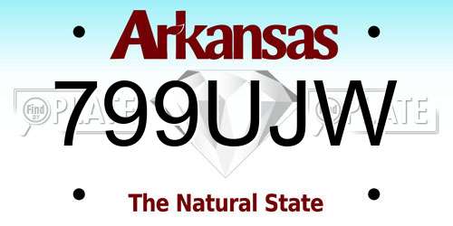 799UJW Arkansas License Plate