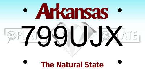 799UJX Arkansas License Plate