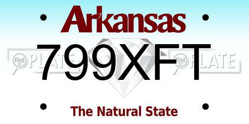 799XFT Arkansas License Plate