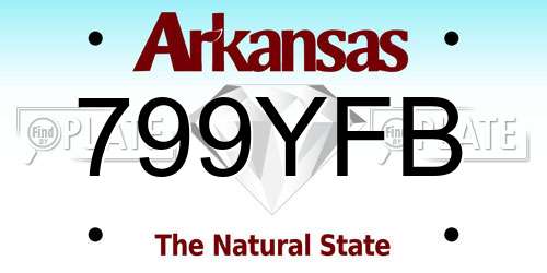 799YFB Arkansas License Plate