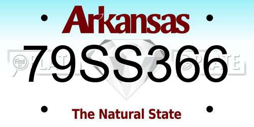 79SS366 Arkansas License Plate