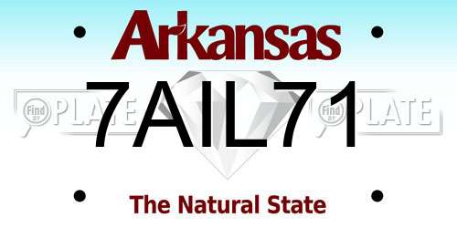 7AIL71 Arkansas License Plate
