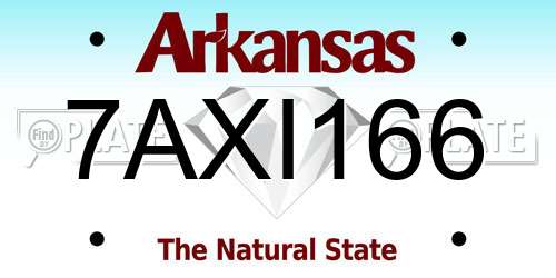 7AXI166 Arkansas License Plate
