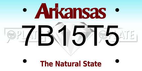 7B15T5 Arkansas License Plate
