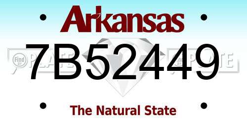 7B52449 Arkansas License Plate
