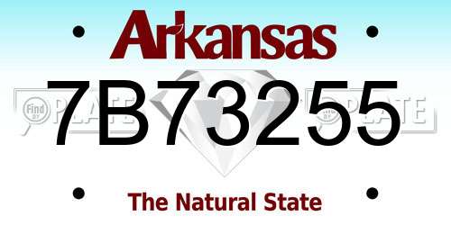 7B73255 Arkansas License Plate