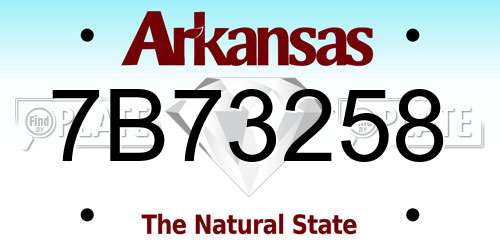 7B73258 Arkansas License Plate
