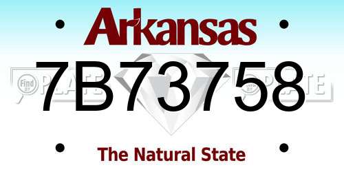 7B73758 Arkansas License Plate