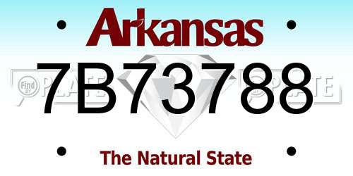 7B73788 Arkansas License Plate