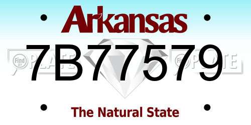 7B77579 Arkansas License Plate