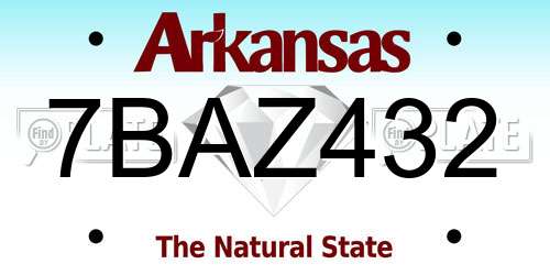 7BAZ432 Arkansas License Plate