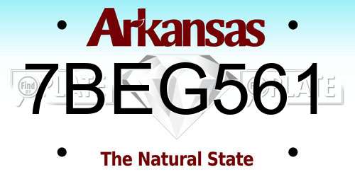 7BEG561 Arkansas License Plate