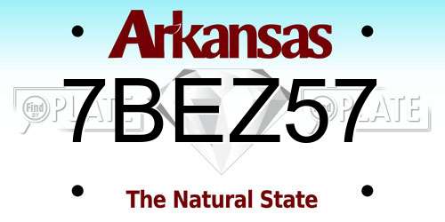 7BEZ57 Arkansas License Plate