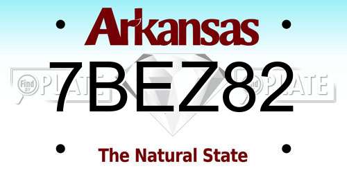 7BEZ82 Arkansas License Plate