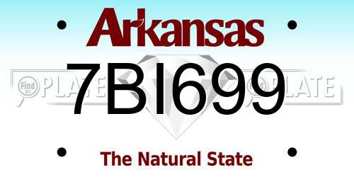7BI699 Arkansas License Plate