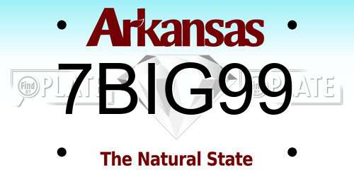 7BIG99 Arkansas License Plate