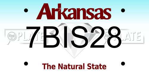 7BIS28 Arkansas License Plate