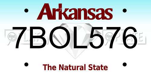 7BOL576 Arkansas License Plate