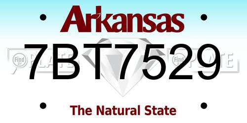 7BT7529 Arkansas License Plate