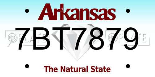 7BT7879 Arkansas License Plate