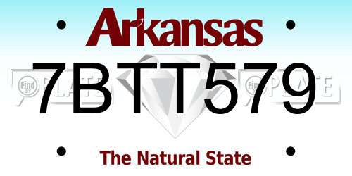 7BTT579 Arkansas License Plate