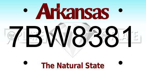 7BW8381 Arkansas License Plate