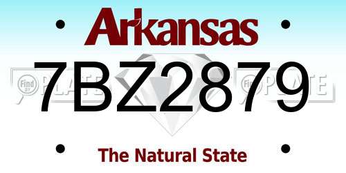 7BZ2879 Arkansas License Plate
