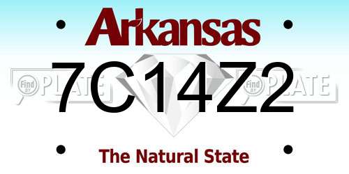 7C14Z2 Arkansas License Plate