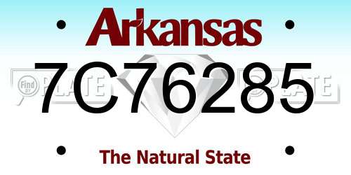 7C76285 Arkansas License Plate