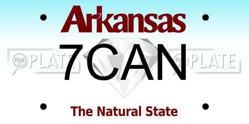 7CAN Arkansas License Plate