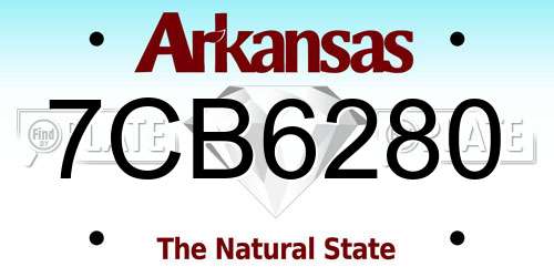 7CB6280 Arkansas License Plate