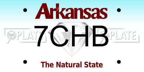 7CHB Arkansas License Plate