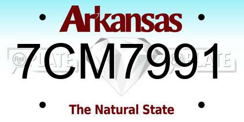 7CM7991 Arkansas License Plate