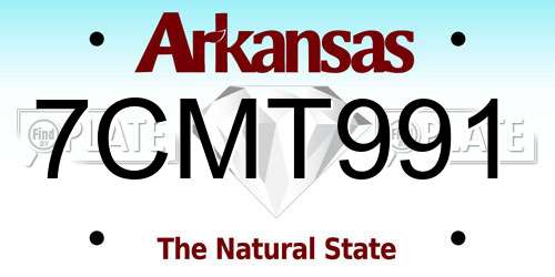 7CMT991 Arkansas License Plate